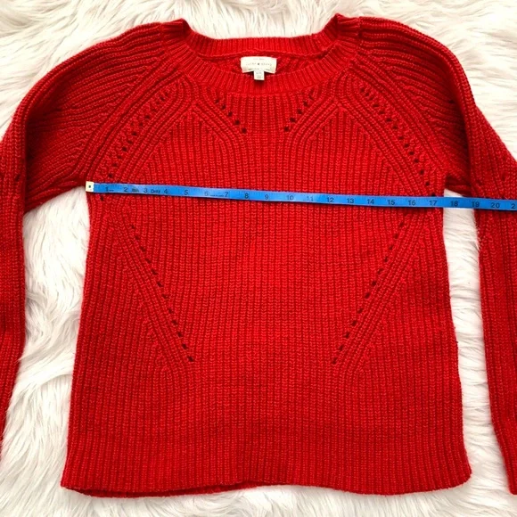 LUCKY 🍀 BRAND pullover pointelle sweater - Picture 11 of 12